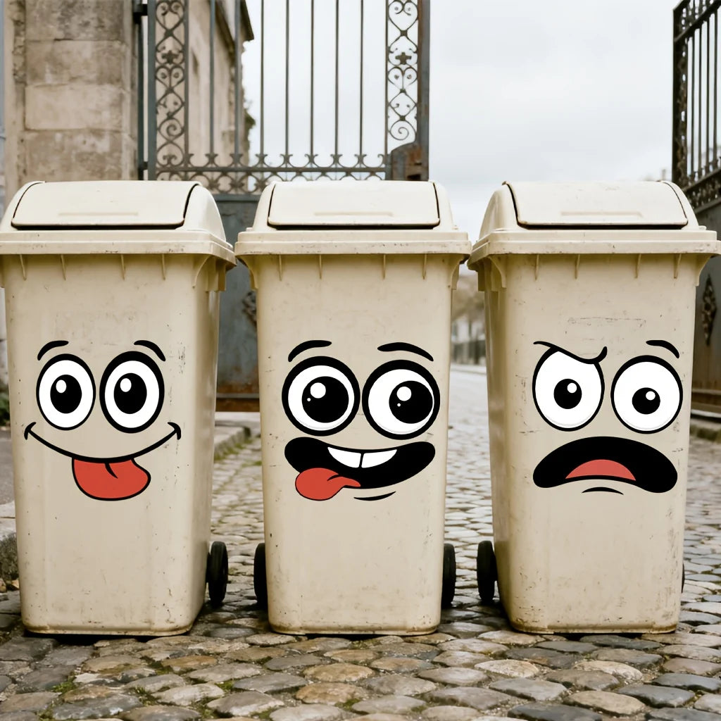 Lustige Gesichtsaufkleber | Cartoon Sticker Set für Kreative Gestaltung | Ausdrucksstarke Designs für Jeden Raum 2