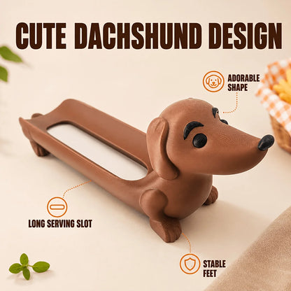 Lustiges Hotdog-Tablett | Dackelförmiges Serviertablett mit Großer Öffnung | Perfekt für Snacks und Partys 2