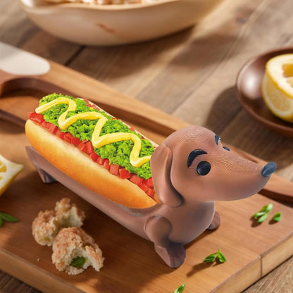 Lustiges Hotdog-Tablett | Dackelförmiges Serviertablett mit Großer Öffnung | Perfekt für Snacks und Partys 5