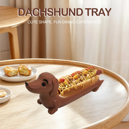 Lustiges Hotdog-Tablett | Dackelförmiges Serviertablett mit Großer Öffnung | Perfekt für Snacks und Partys 7