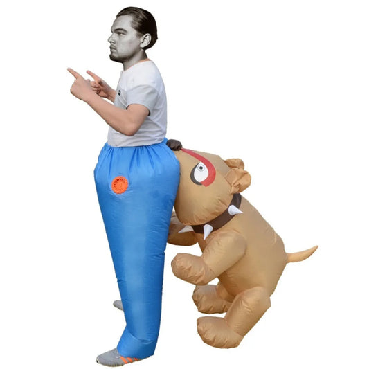 Lustiges Kostüm | Aufblasbares Hundebiss-Kostüm mit Cartoon-Design | Perfekt für Halloween und Kostümpartys 1