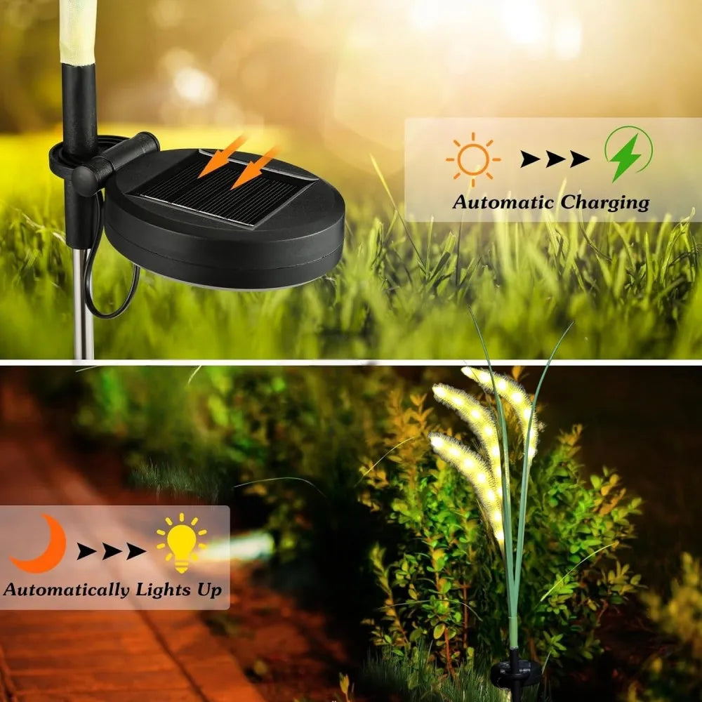 Magische Solar-Fuchsschwanzleuchten | Solarbetriebene Gartenbeleuchtung für Stimmungsvolles Licht 6