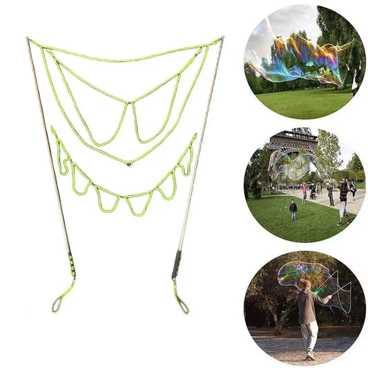Magischer Seifenblasenstab | Riesen-Seifenblasen mit Doppelstangen-Design | Kreatives Outdoor-Spielzeug für unvergessliche Momente 1
