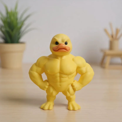 Mini Buff Duck | Lustige Mini-Ente mit Muskulösem Design | Kompakte Deko für Schreibtisch und Gaming-Setup 1