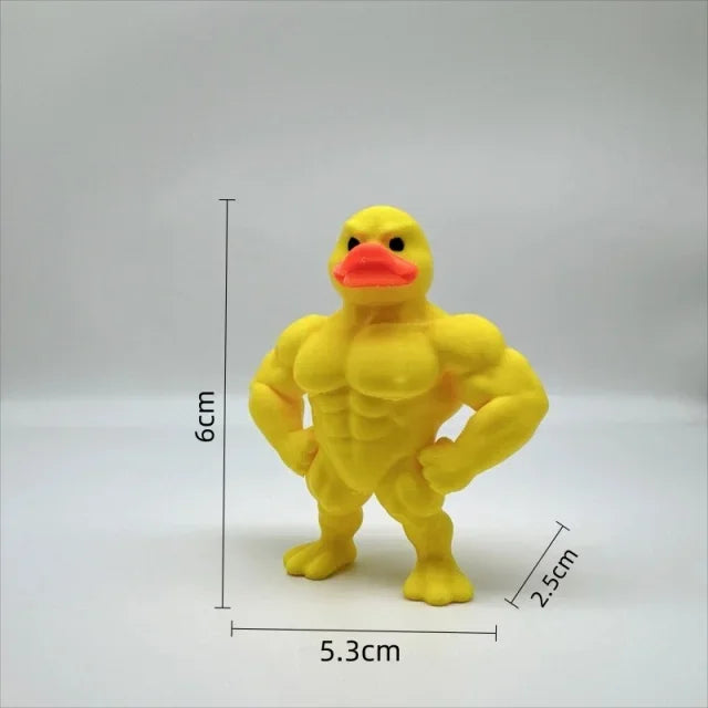 Mini Buff Duck | Lustige Mini-Ente mit Muskulösem Design | Kompakte Deko für Schreibtisch und Gaming-Setup 2