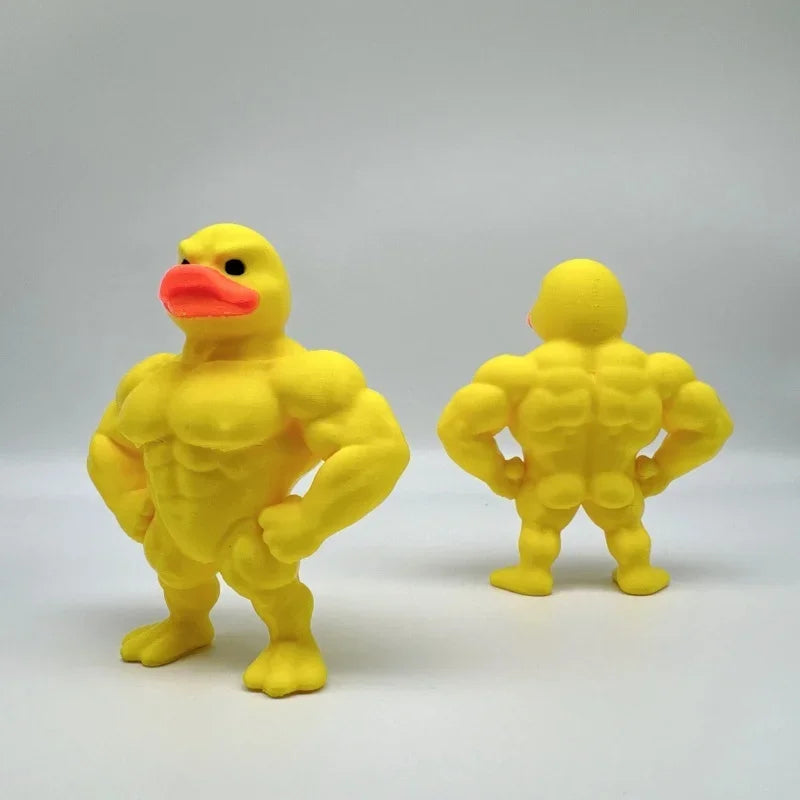 Mini Buff Duck | Lustige Mini-Ente mit Muskulösem Design | Kompakte Deko für Schreibtisch und Gaming-Setup 4