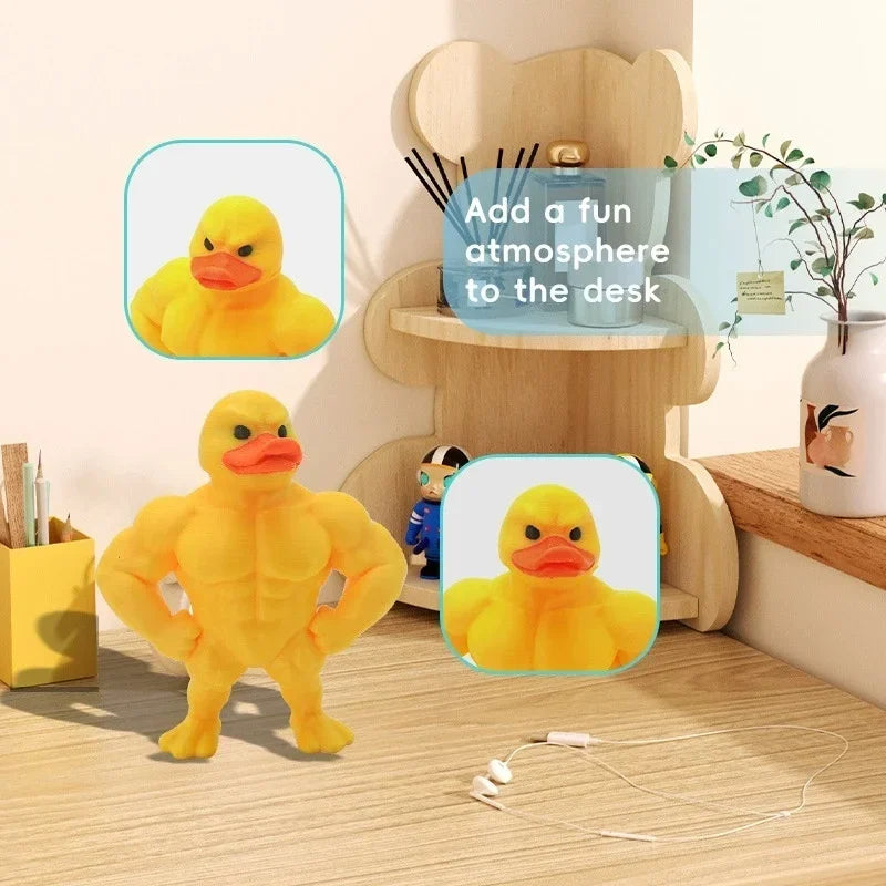 Mini Buff Duck | Lustige Mini-Ente mit Muskulösem Design | Kompakte Deko für Schreibtisch und Gaming-Setup 8