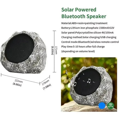 Naturstein Bluetooth-Lautsprecher | Kabelloser Sound mit Solarladung | Wasserdicht für Outdoor-Entertainment 5
