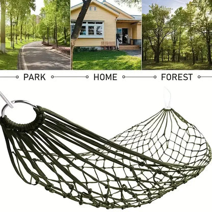 Outdoor Hängematte | Atmungsaktive Reise-Camping-Hängematte mit Netzdesign | Ideal zum Entspannen in der Natur 6