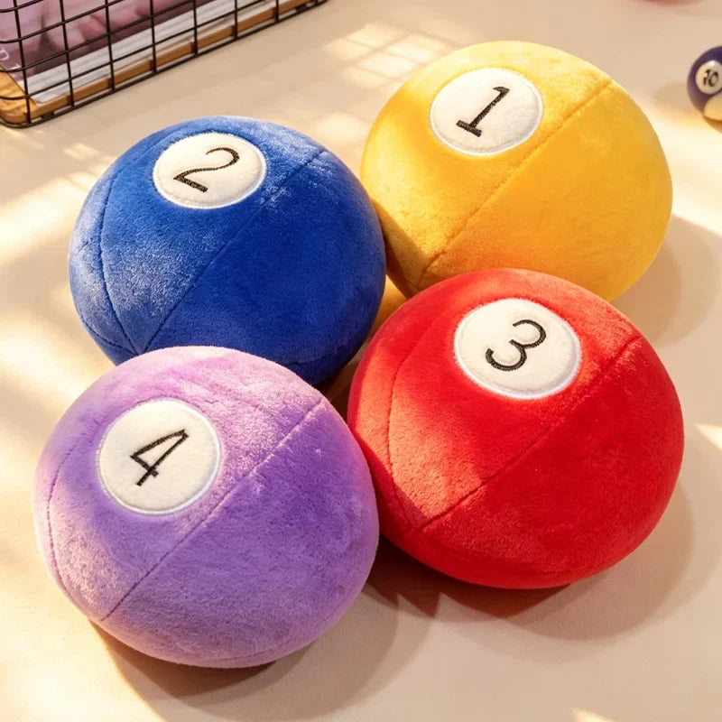 Plüsch Billardkugel Set | Flauschige Sammlerstücke für Spielzimmer und Deko 2