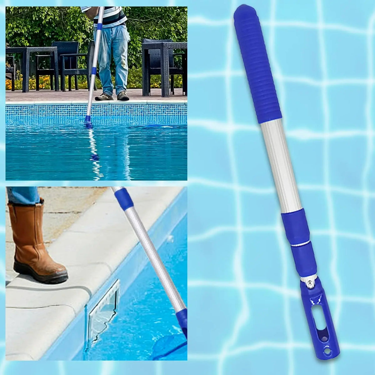 Poolzubehör | Verstellbare Aluminium-Ersatzstange für Poolreinigung | Universell kompatibel für effiziente Pflege 7