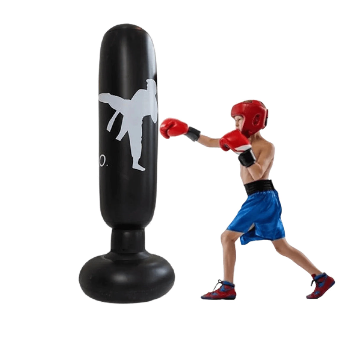 PowerStrike | Freistehender Boxsack mit aufblasbarem Design für Kraft und Ausdauer 2