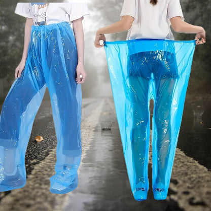Praktische Einweg-Regenhosen | Leichte PE-Barriere für Schutz bei Regen | Ideal für Reisen und Outdoor-Aktivitäten 1
