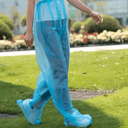 Praktische Einweg-Regenhosen | Leichte PE-Barriere für Schutz bei Regen | Ideal für Reisen und Outdoor-Aktivitäten 5
