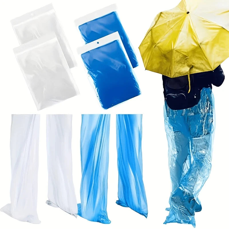 Praktische Einweg-Regenhosen | Leichte PE-Barriere für Schutz bei Regen | Ideal für Reisen und Outdoor-Aktivitäten 6