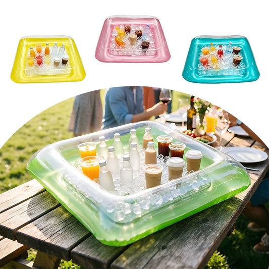 Praktisches aufblasbares Serviertablett für kühle Getränke und Snacks | Ideale Lösung für Partys und Picknicks 1