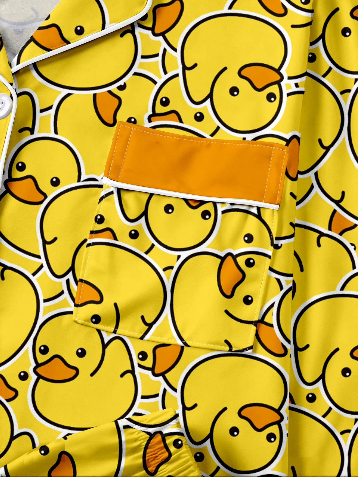 Quackelle | Enten-Pyjama mit Allover-Print und Knopfverschluss | Verspieltes Damen-Set für gemütliche Nächte 5
