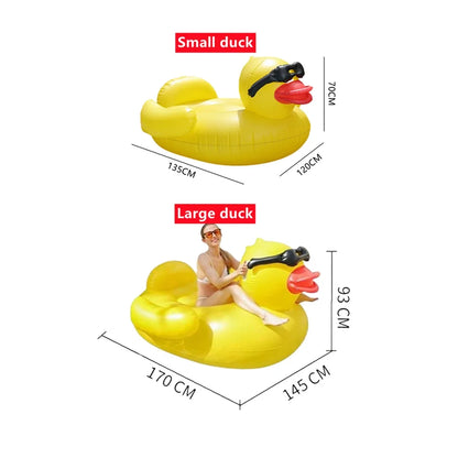 Riesige Enten-Pool-Luftmatratze mit Liegestuhl-Design für ultimativen Sommer-Spaß 2