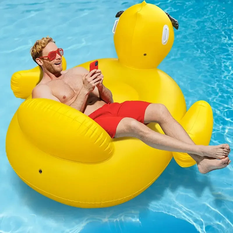 Riesige Enten-Pool-Luftmatratze mit Liegestuhl-Design für ultimativen Sommer-Spaß 6