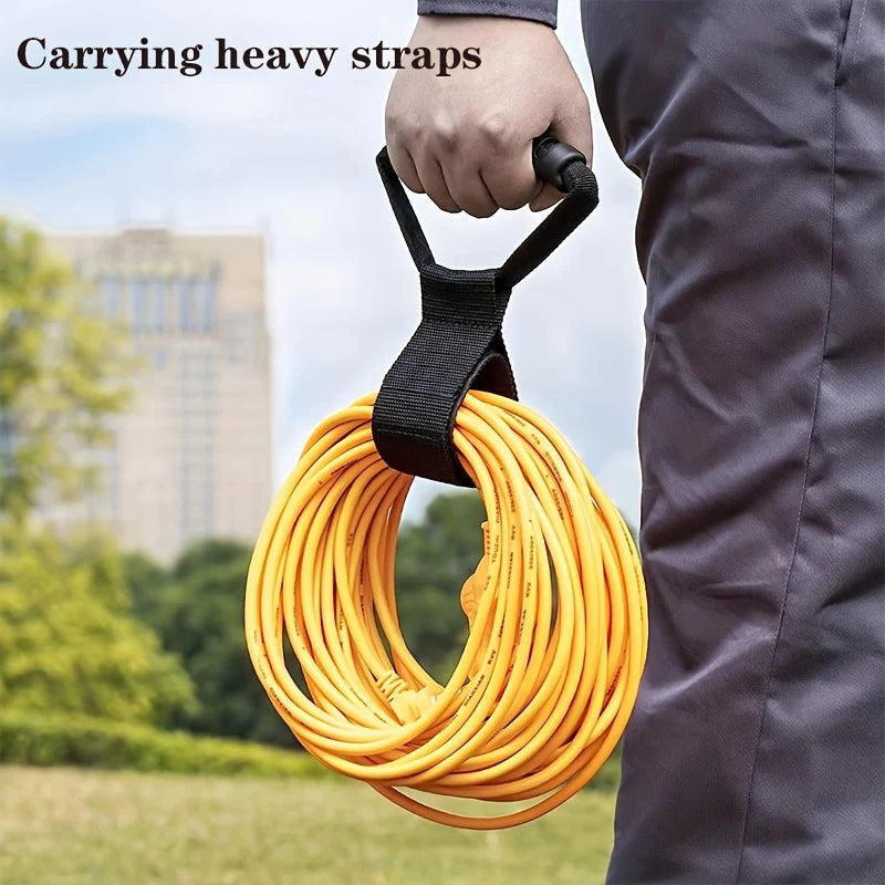 Robuster Aufbewahrungsgurt für Kabel und Schläuche mit praktischem Tragegriff | Ideal für Ordnung im Garten und in der Garage 1