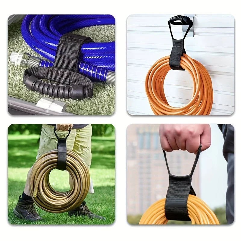 Robuster Aufbewahrungsgurt für Kabel und Schläuche mit praktischem Tragegriff | Ideal für Ordnung im Garten und in der Garage 2