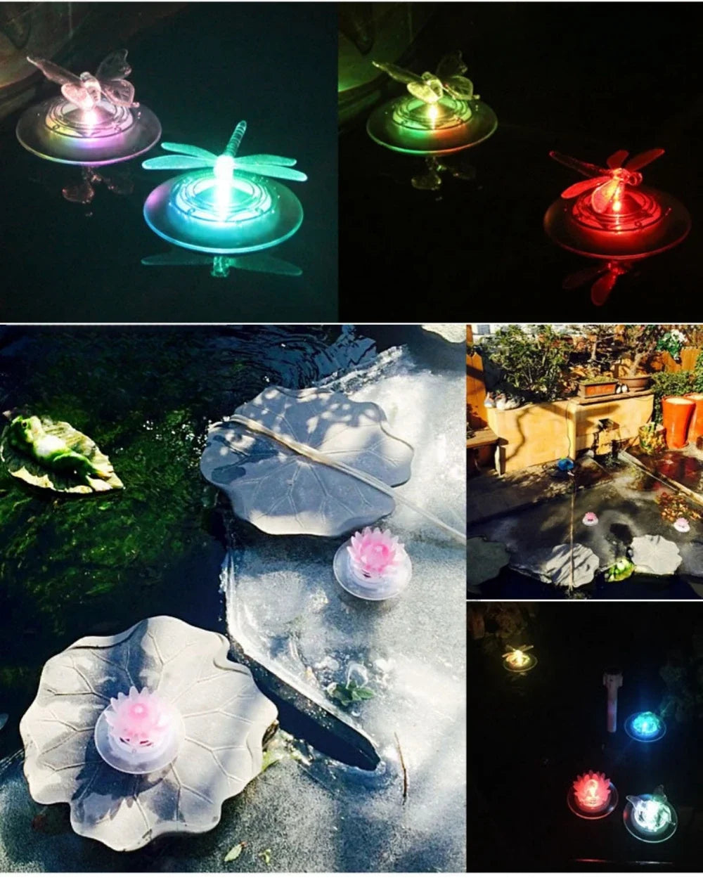 Schwimmende Solar-Teichleuchten | Farbenfrohes LED-Licht für eine traumhafte Gartenatmosphäre 4