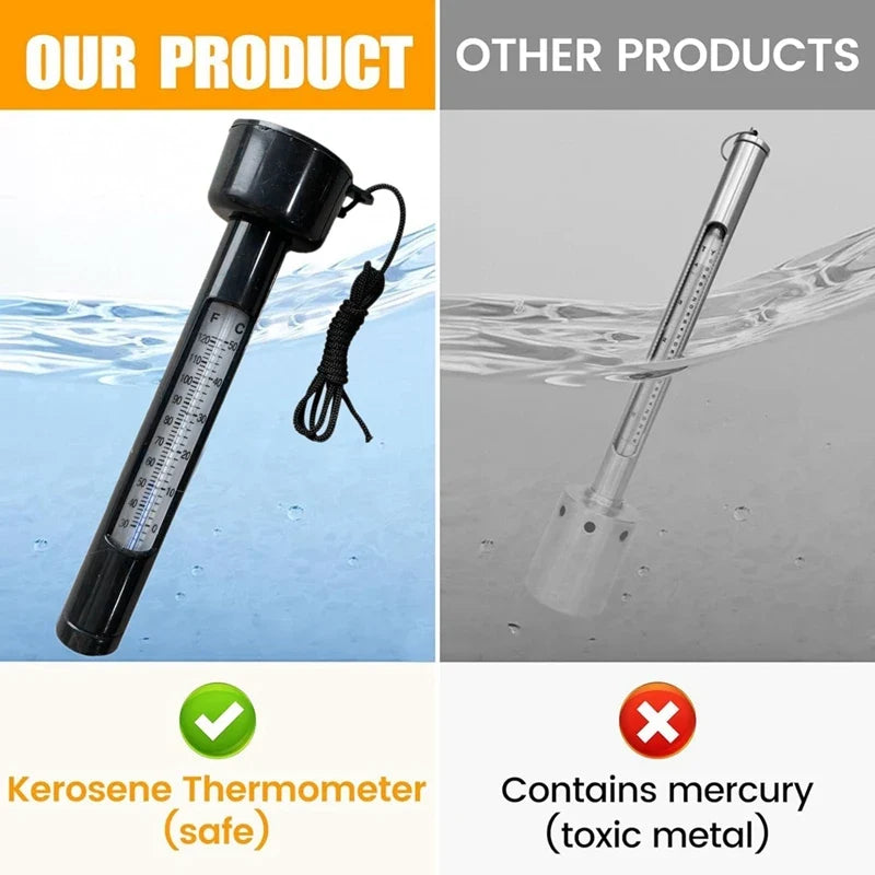 Schwimmendes Poolthermometer | Gut Ablesbare Temperaturanzeige für Pools und Whirlpools 4