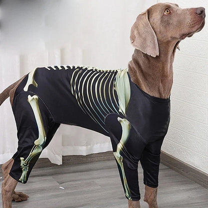 Skelett-Kostüm für Hunde | Gruseliges Design mit Freiem Blick für Halloween-Spaß 4