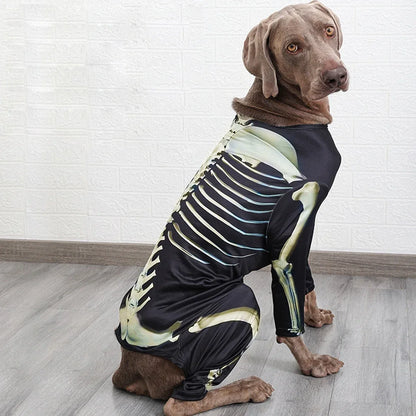 Skelett-Kostüm für Hunde | Gruseliges Design mit Freiem Blick für Halloween-Spaß 7