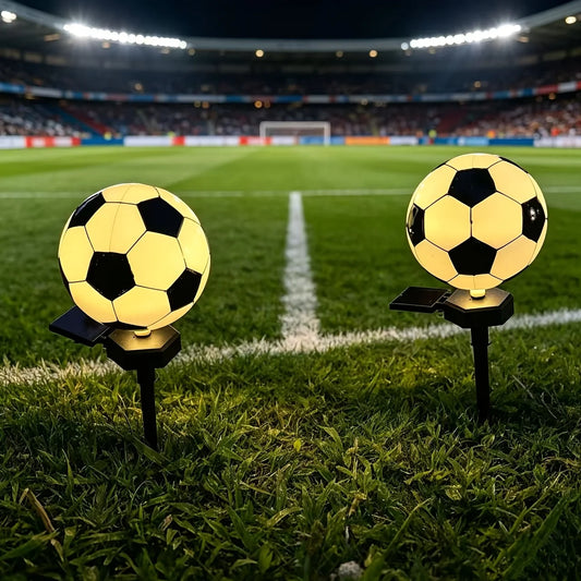 Solar-Fußball-Wegeleuchten | Solarbetriebene Gartenbeleuchtung mit IP55-Schutz für stimmungsvolle Abende 1
