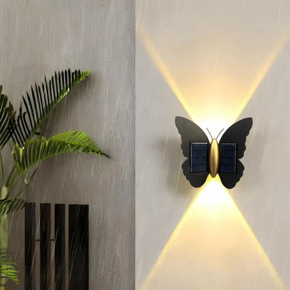 Solarleuchte mit Schmetterlingsdesign | Solarbetriebene Wandbeleuchtung für Garten und Balkon 6