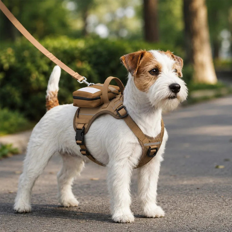Taktisches Hunde-Rucksackgeschirr mit Verstellbaren Gurten | Praktische Tasche für Abenteuer im Freien 2