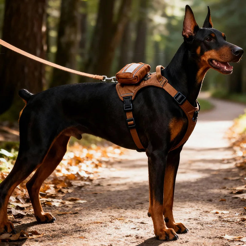 Taktisches Hunde-Rucksackgeschirr mit Verstellbaren Gurten | Praktische Tasche für Abenteuer im Freien 3