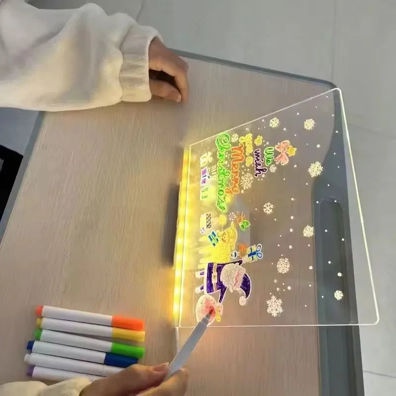 Transparente LED-Acryl-Schreibtafel mit Abwischbarer Oberfläche | Kreative Notizen für Jeden Anlass 7