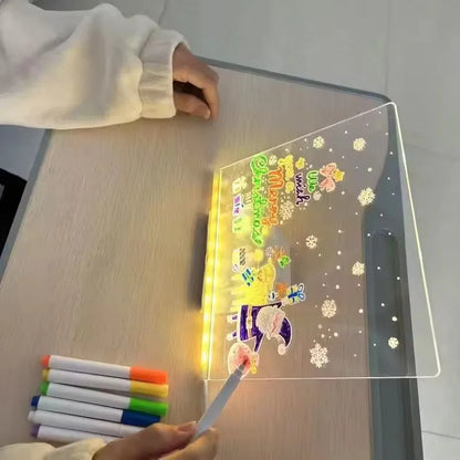 Transparente LED-Acryl-Schreibtafel mit Abwischbarer Oberfläche | Kreative Notizen für Jeden Anlass 7