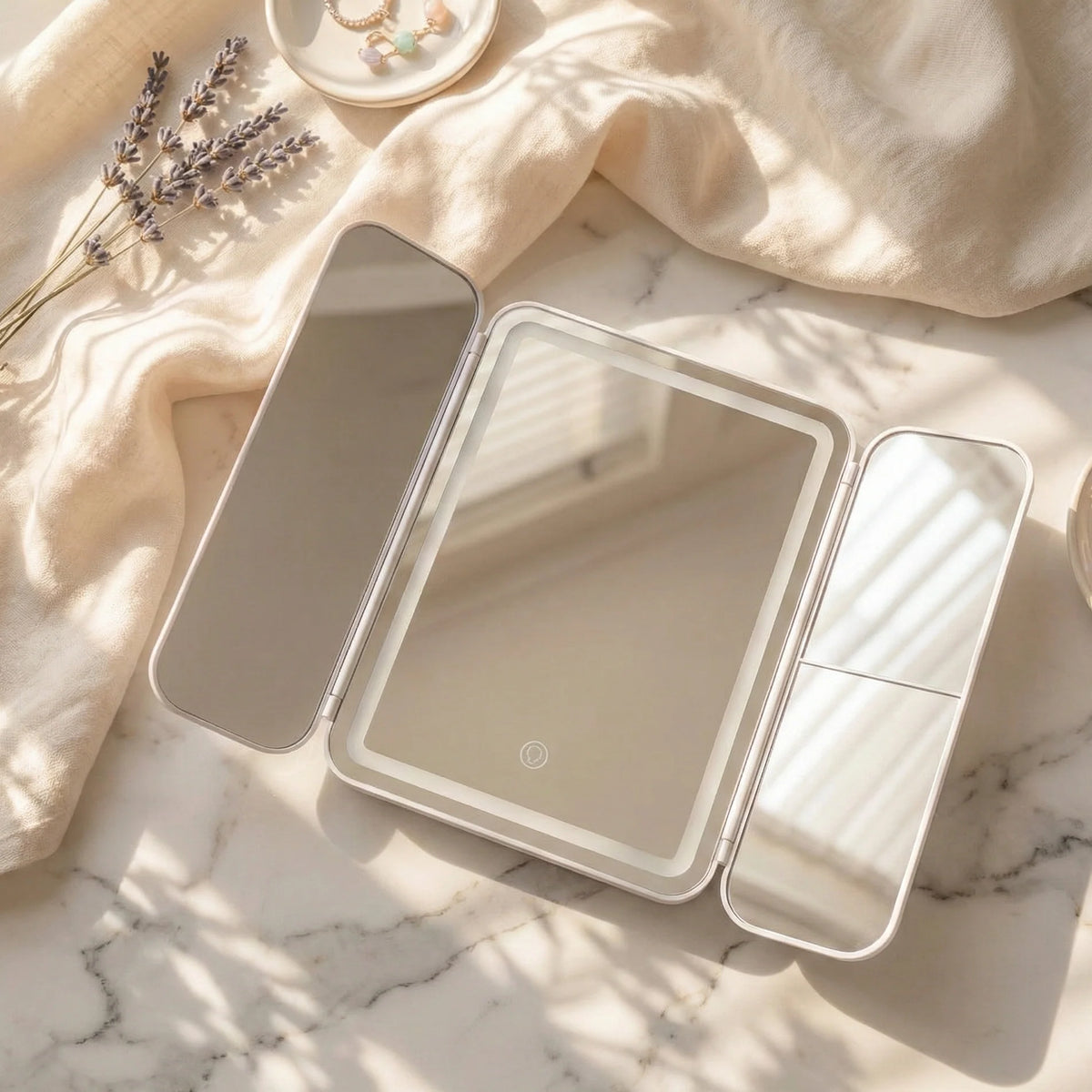 TriLuxe Glow | LED Schminkspiegel mit Studioqualität Beleuchtung | Perfekte Lichtverhältnisse für makelloses Make-up 2