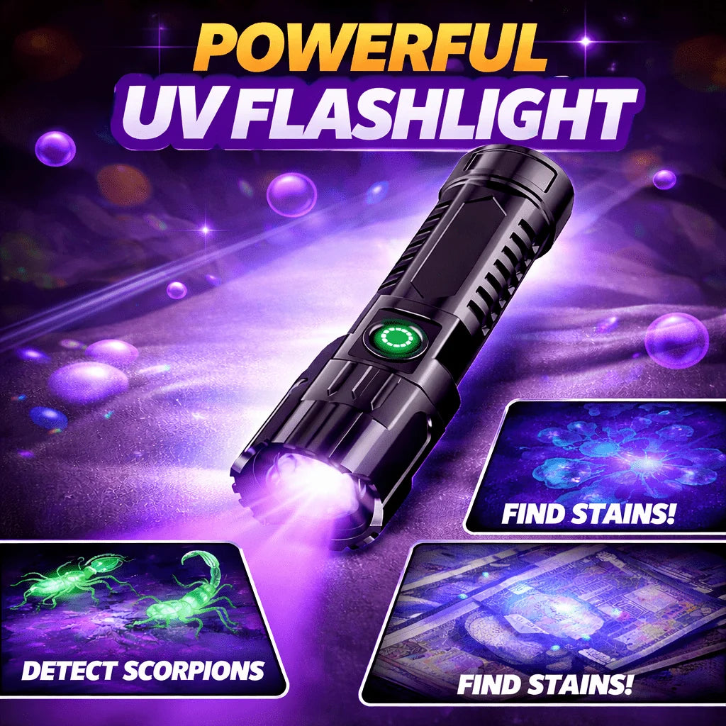 UV-Inspektionslampe | Tragbare Taschenlampe mit USB-Aufladung für präzise Fleckensuche 7