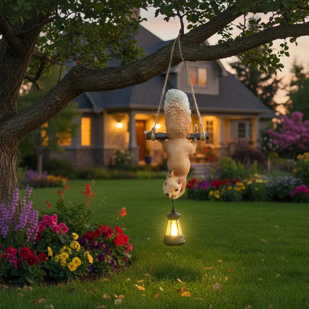 Verspielte Solar-Gartenleuchte mit Eichhörnchen-Design für Gemütlichkeit 6