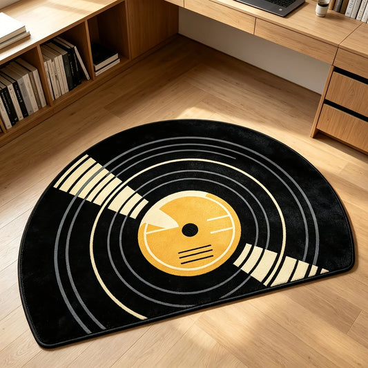Vinyl-Schallplatten Fußmatte | Rutschfestes Design mit Weicher Flanelloberfläche für Musikalische Akzente 1