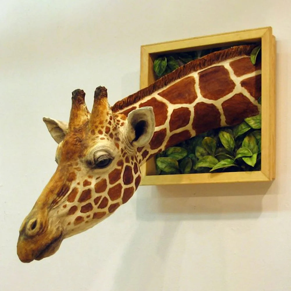 Wandskulptur | 3D-Giraffe mit Lebensechten Details | Einzigartige Wanddekoration für Safari-Flair 1