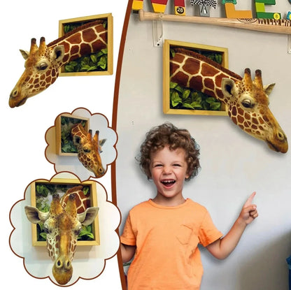 Wandskulptur | 3D-Giraffe mit Lebensechten Details | Einzigartige Wanddekoration für Safari-Flair 2