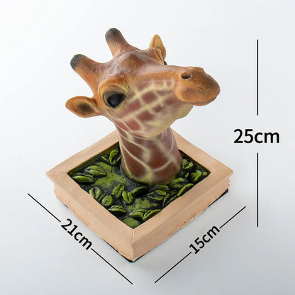 Wandskulptur | 3D-Giraffe mit Lebensechten Details | Einzigartige Wanddekoration für Safari-Flair 3
