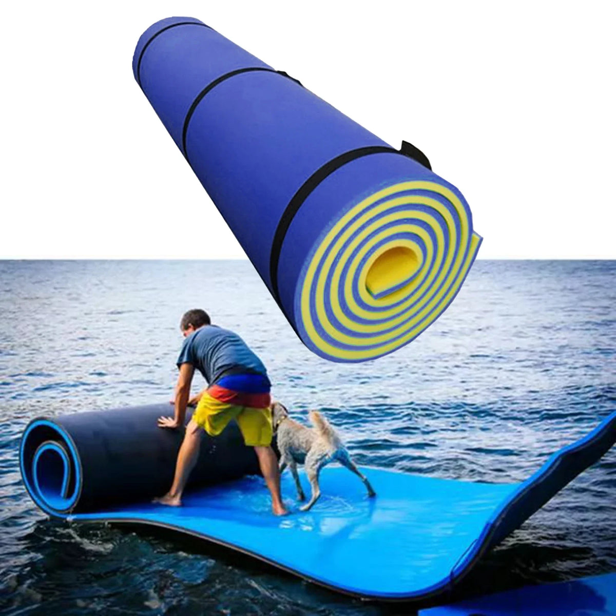Wassermatte | Unsinkbare Schwimmmatte aus XPE-Schaum für Entspannung | Tragbar für Pool und See 1