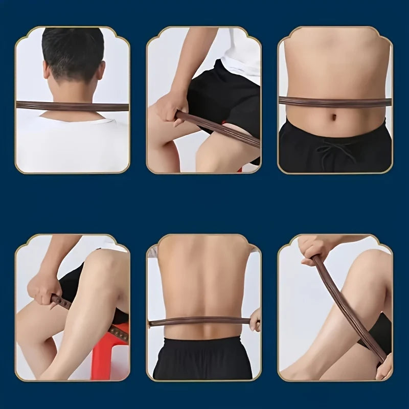 Wellness | Gebogener Rückenmassagestab mit Beidseitigem Griff | Individuelle Entspannung für Zuhause 2