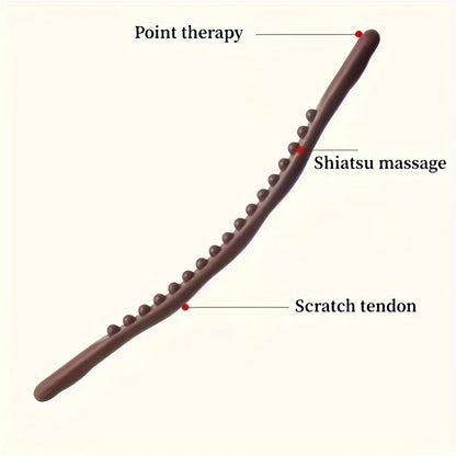 Wellness | Gebogener Rückenmassagestab mit Beidseitigem Griff | Individuelle Entspannung für Zuhause 6