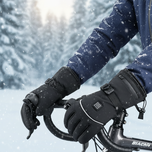 Beheizbare Winter Handschuhe, Wasserdicht mit Touchscreen – Wiederaufladbare Thermo-Handschuhe aus Nylon & PU für Damen und Herren