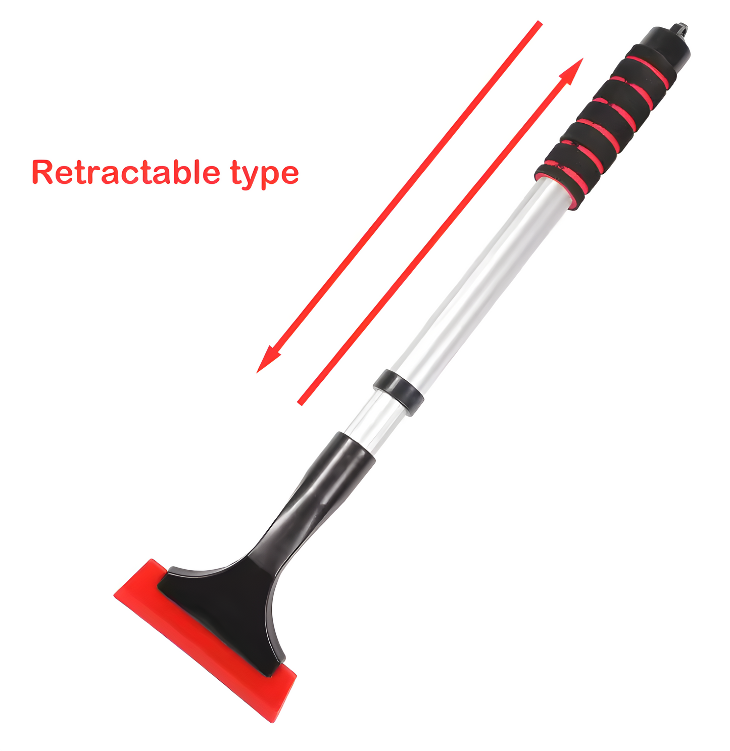 Ausziehbarer Auto-Eiskratzer mit Schneebürste – Teleskopischer Winter-Scheibenreiniger aus Aluminium