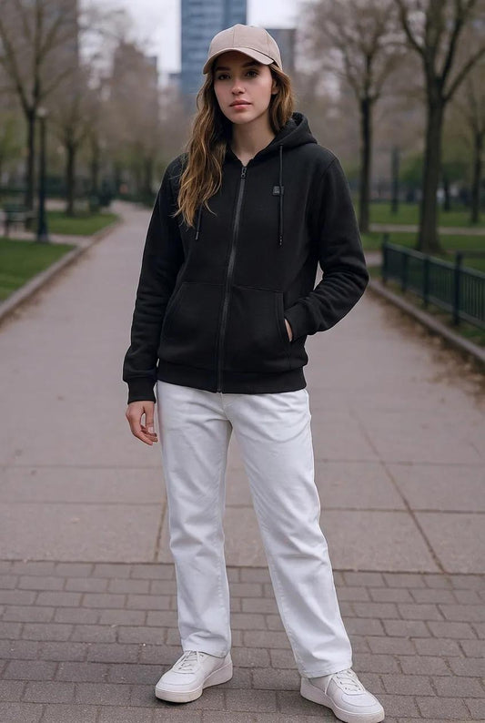 Beheizbarer Zip-Pullover mit 3 Heizstufen – USB-Wärmepullover für Damen & Herren